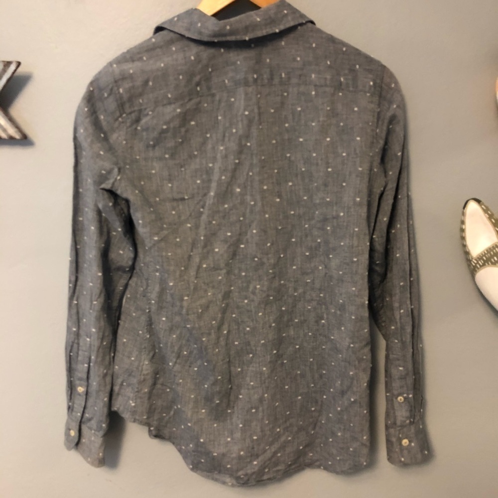 Fossil Chambray Button Down Size Xs - image 7